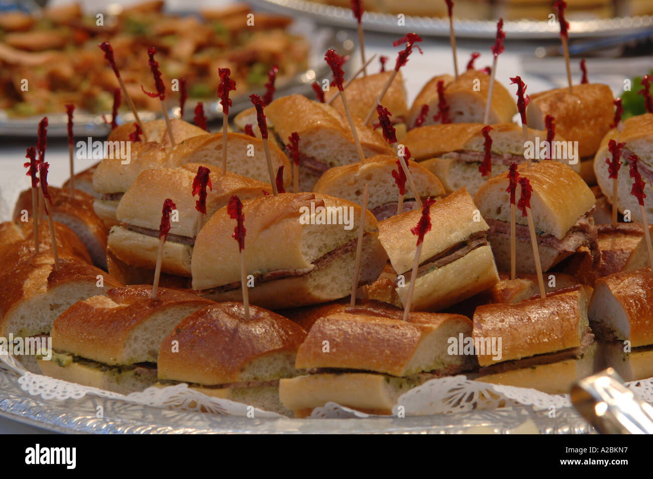 Sandwiches at a luncheon Stock Photo Alamy
