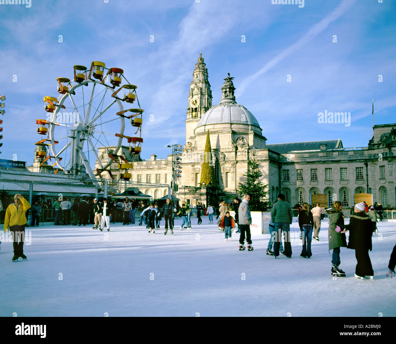Cardiff winter wonderland ice skating hires stock photography and
