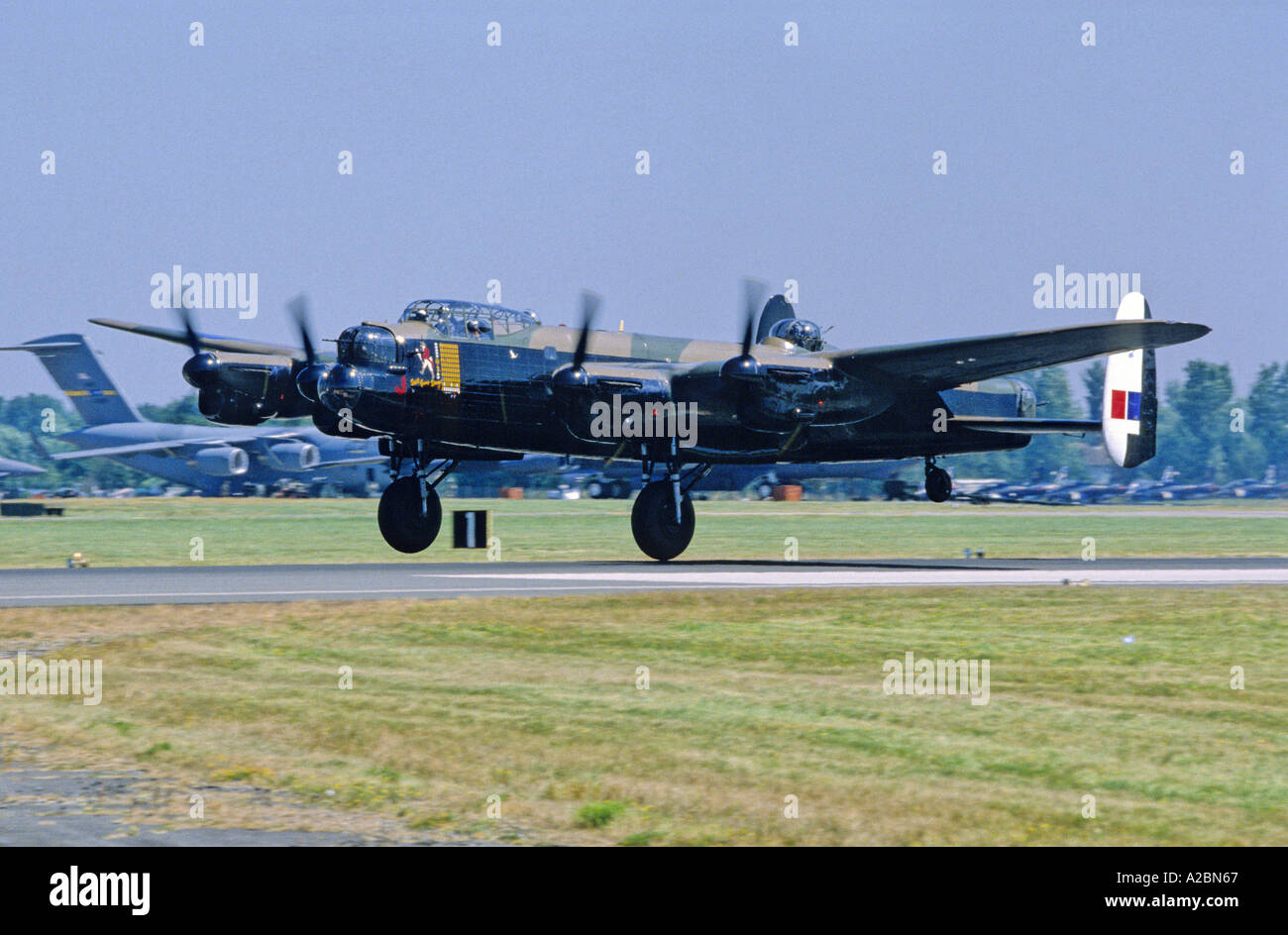 Avro Lancaster Bomber Stock Photo