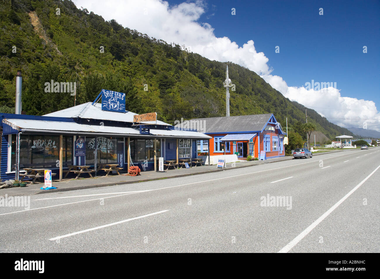 Cafe Granity West Coast South Island New Zealand Stock Photo
