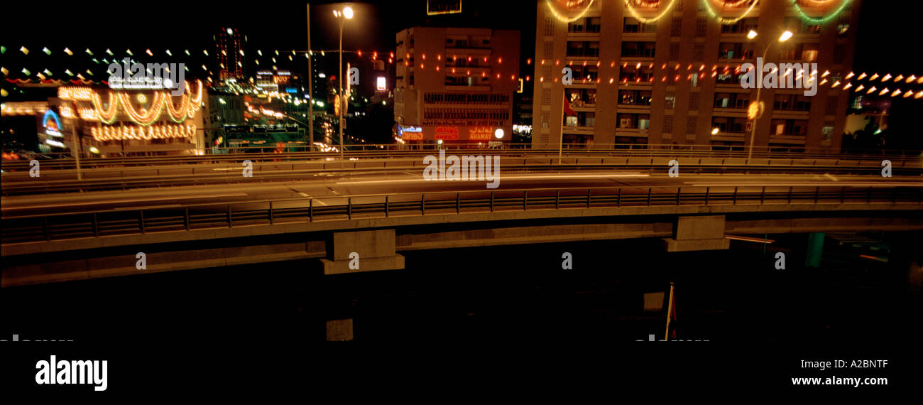 National Day Lights At Ruwi In Muscat The Capital Of Oman Stock Photo