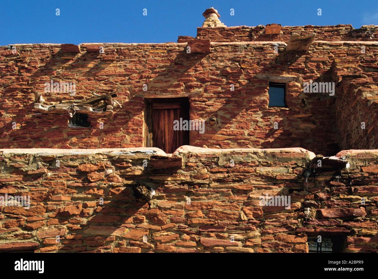 USA Arizona The Grand Canyon Hopi Indian House on the Hopi reservation made of mud and stone