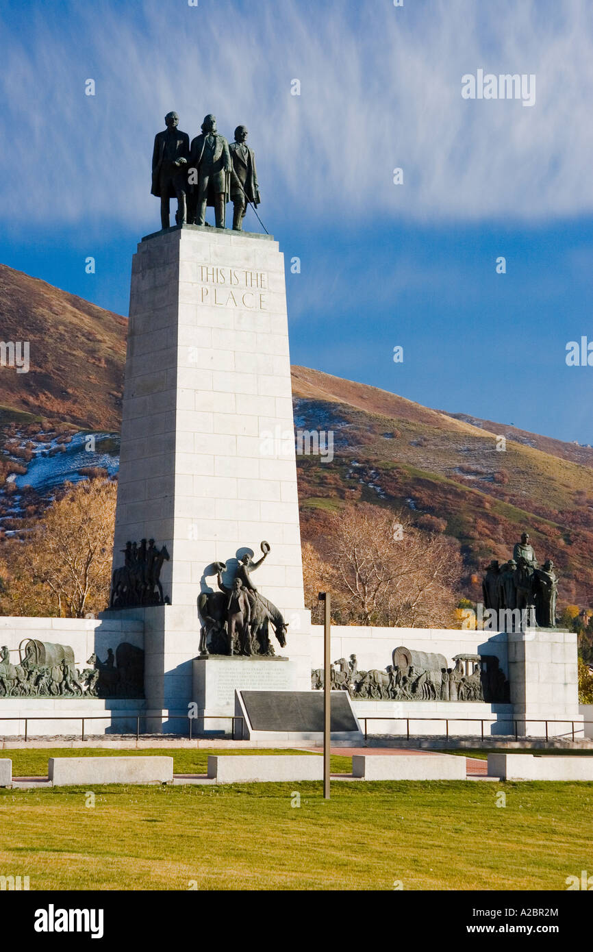 This Is The Place Monument in Salt Lake City Utah USA Stock Photo