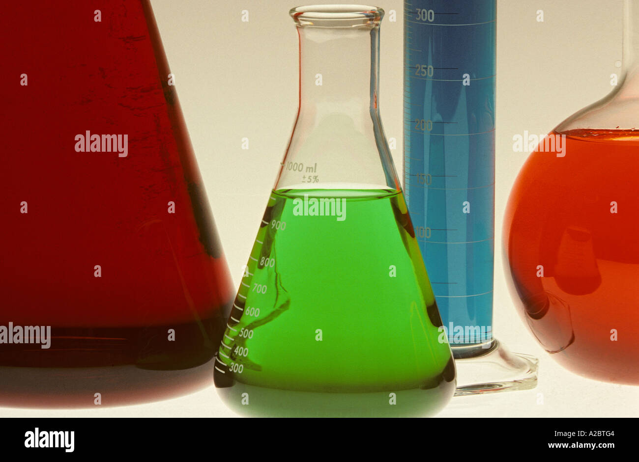 science lab flasks still life Stock Photo Alamy