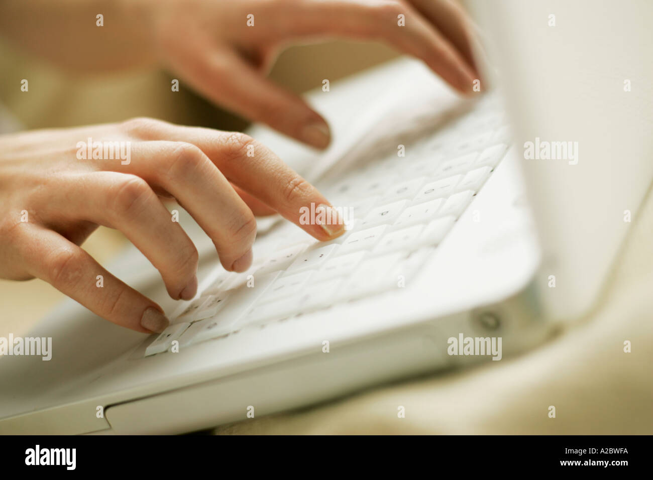 Person using laptop computer Stock Photo