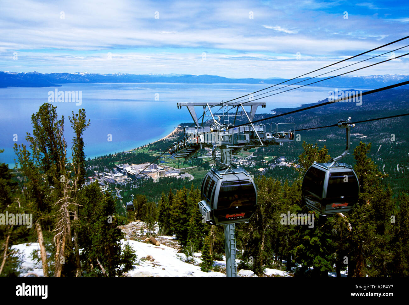 Heavenly valley gondolas lake tahoe hires stock photography and images