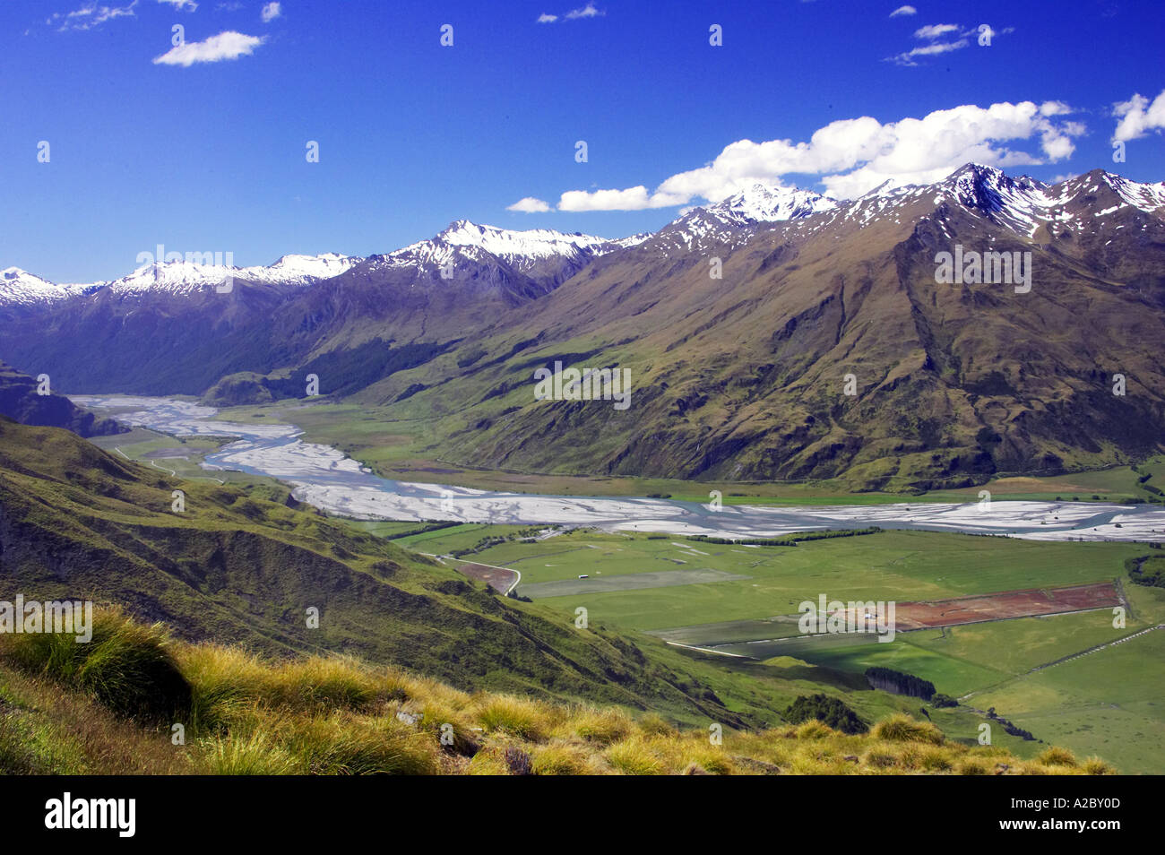 Matukituki River Matukituki Valley near Wanaka South Island New Zealand ...