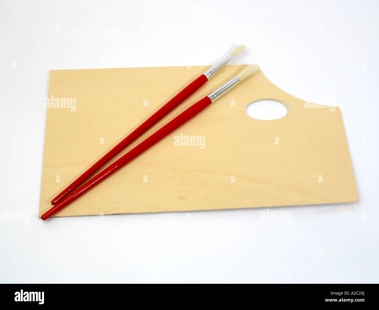 Artists Easel, Paint Brushes Stock Photo Alamy
