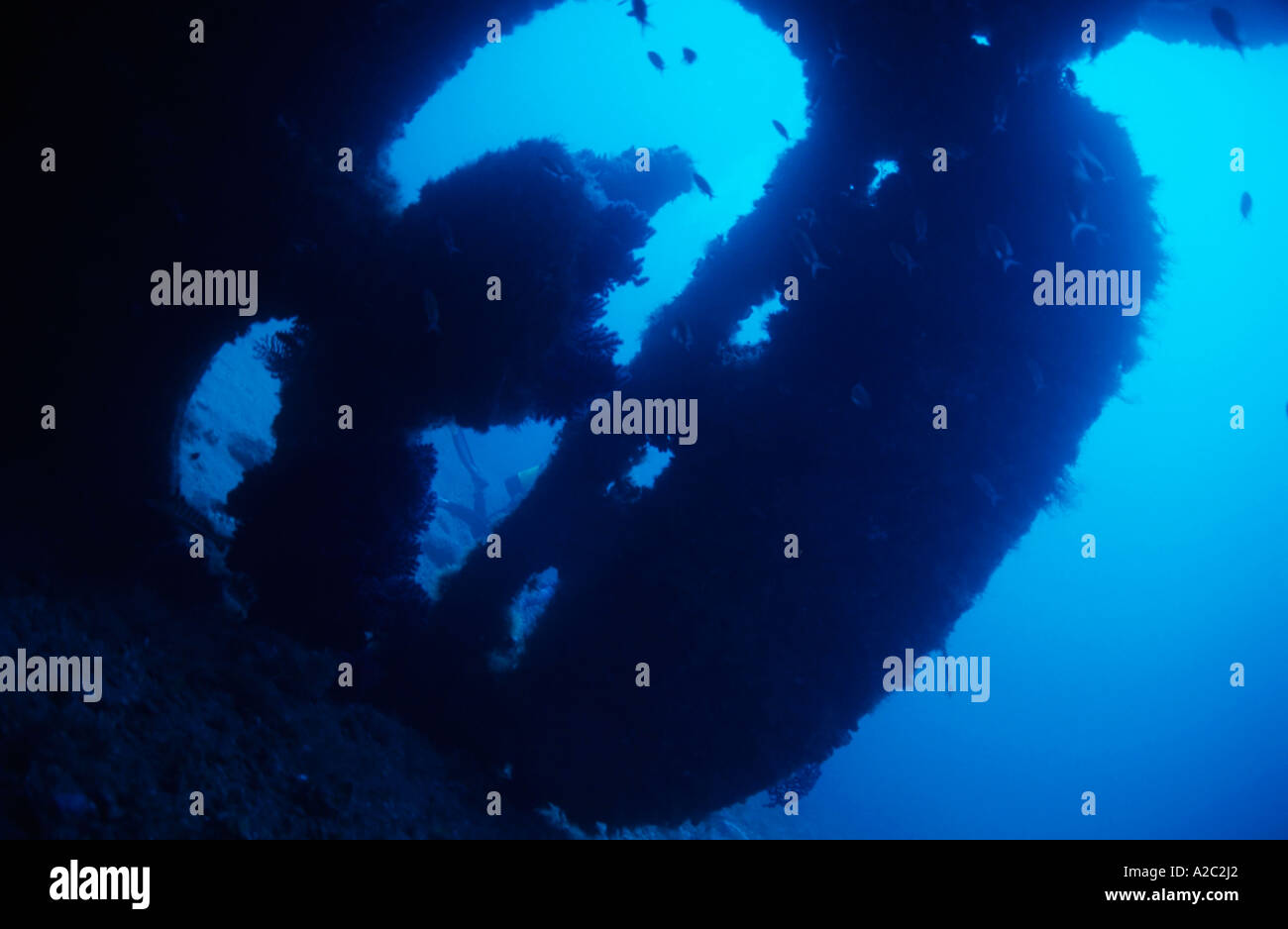 Greek Rudder The Greek Shipwreck Propeller And Rudder Stock Photo - Alamy