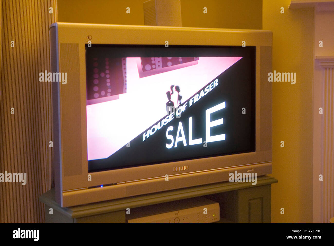 television advert for House of Fraser store sale Stock Photo Alamy