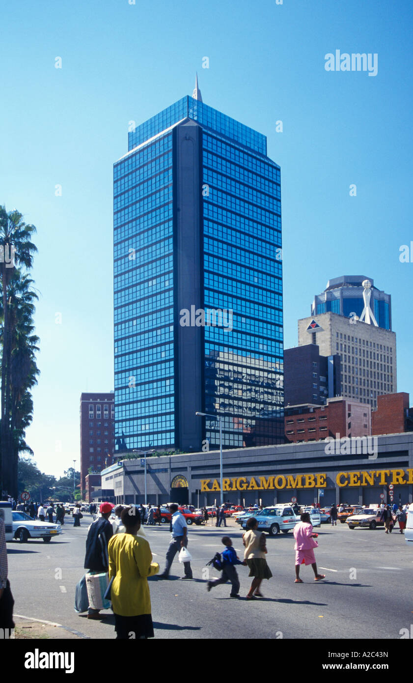 highrise buildings in Harare, the capital city of Zimbabwe in Africa