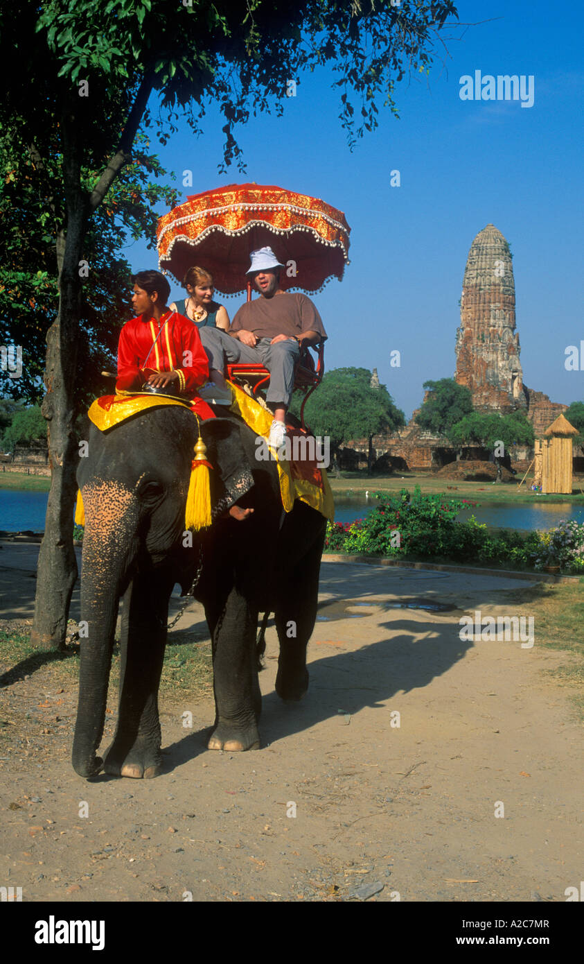 Thailand elephant ride woman hi-res stock photography and images - Alamy