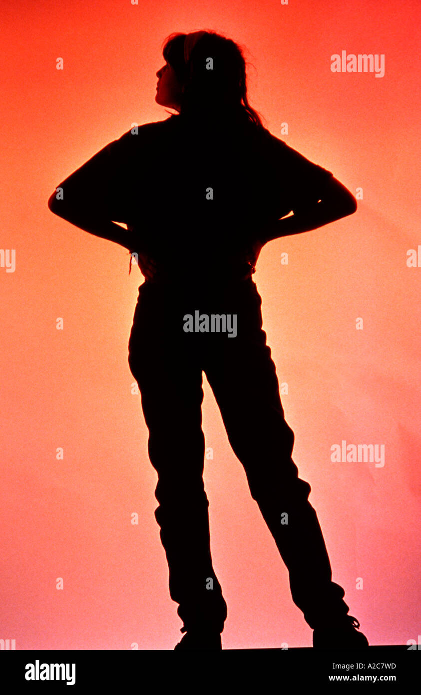 Woman silhouette sky hi-res stock photography and images - Alamy