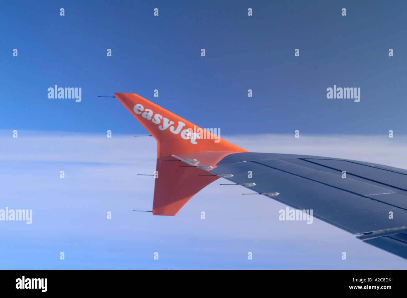 Aircraft Winglet Aids flight efficiency and reduces Air fare operational costs.  XAV 4398-418 Stock Photo