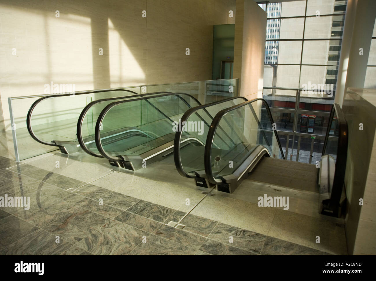 Escalators Stock Photo