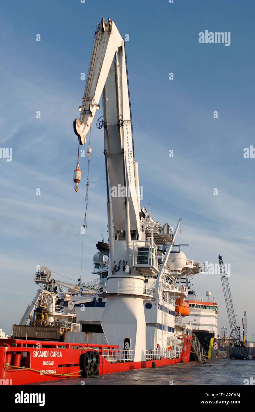 Oil Industry Supply Boats Aberdeen Harbour Stock Photo Alamy
