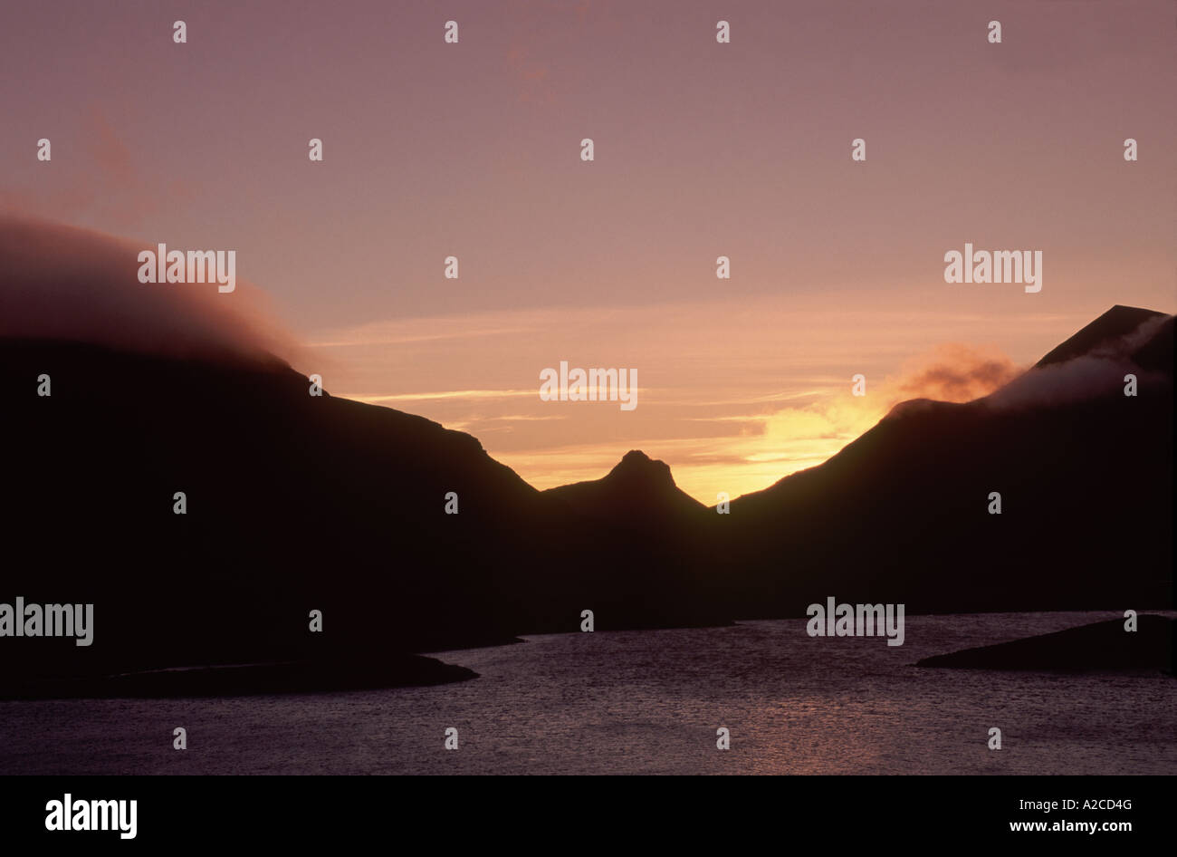 Stac Polly from Loch Drumrunie Wester Ross, Scotland.  GPL 4342-409 Stock Photo