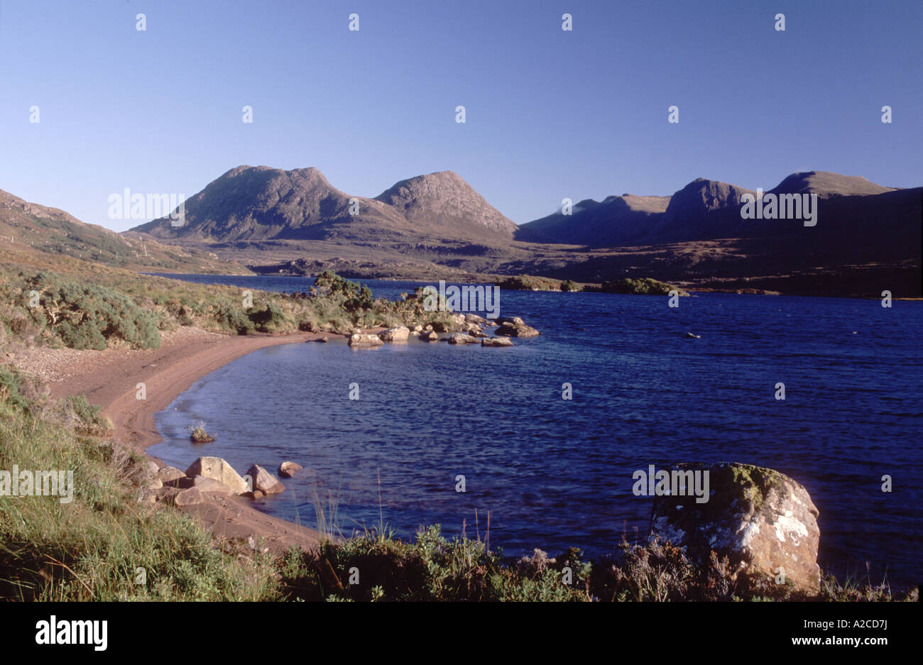 Loch Bagagyle and the Coigach Hills. Ross-shire Scotland.  GPL 4344-409 Stock Photo