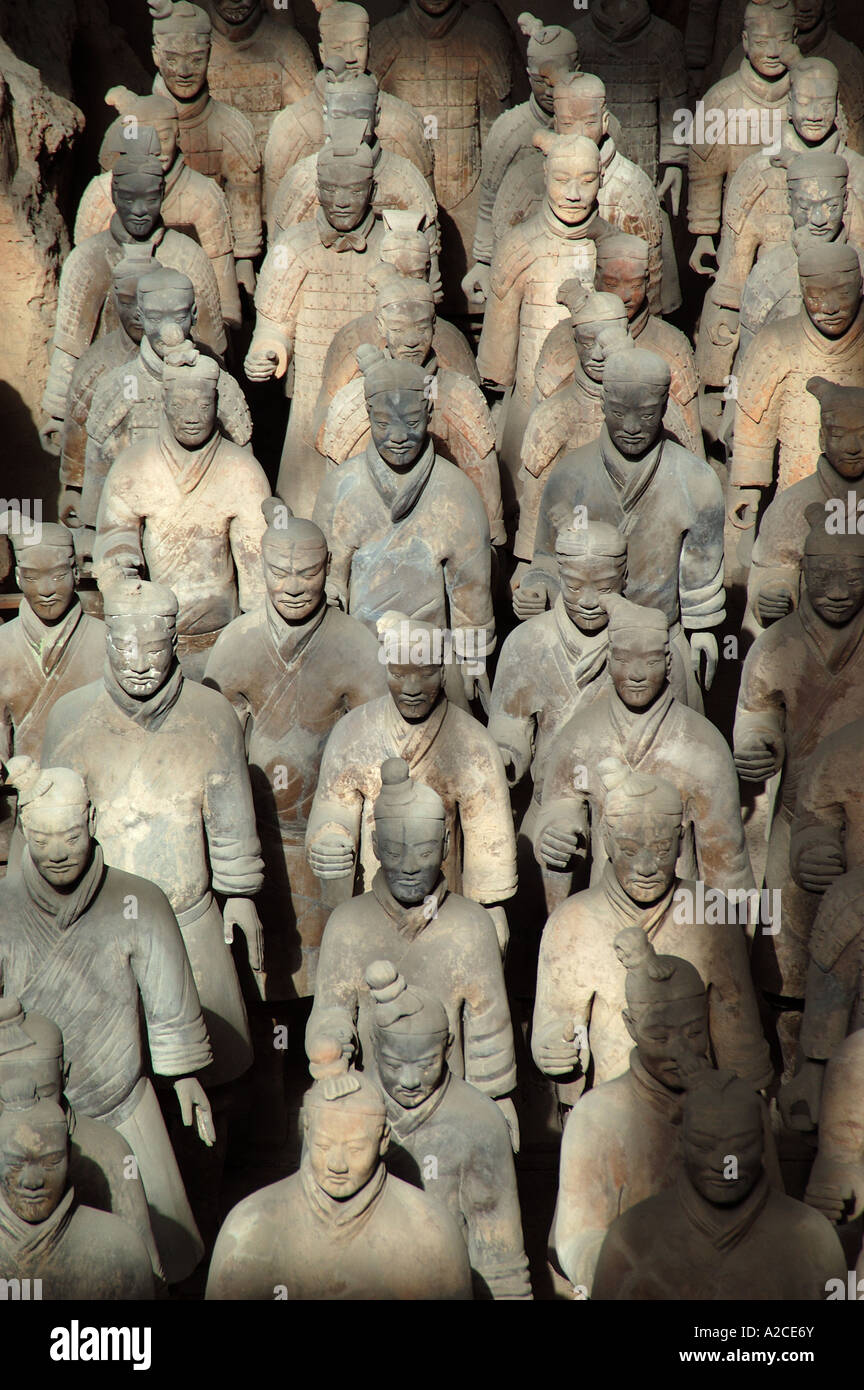 Army of Terracotta Warriors, Xian China Stock Photo