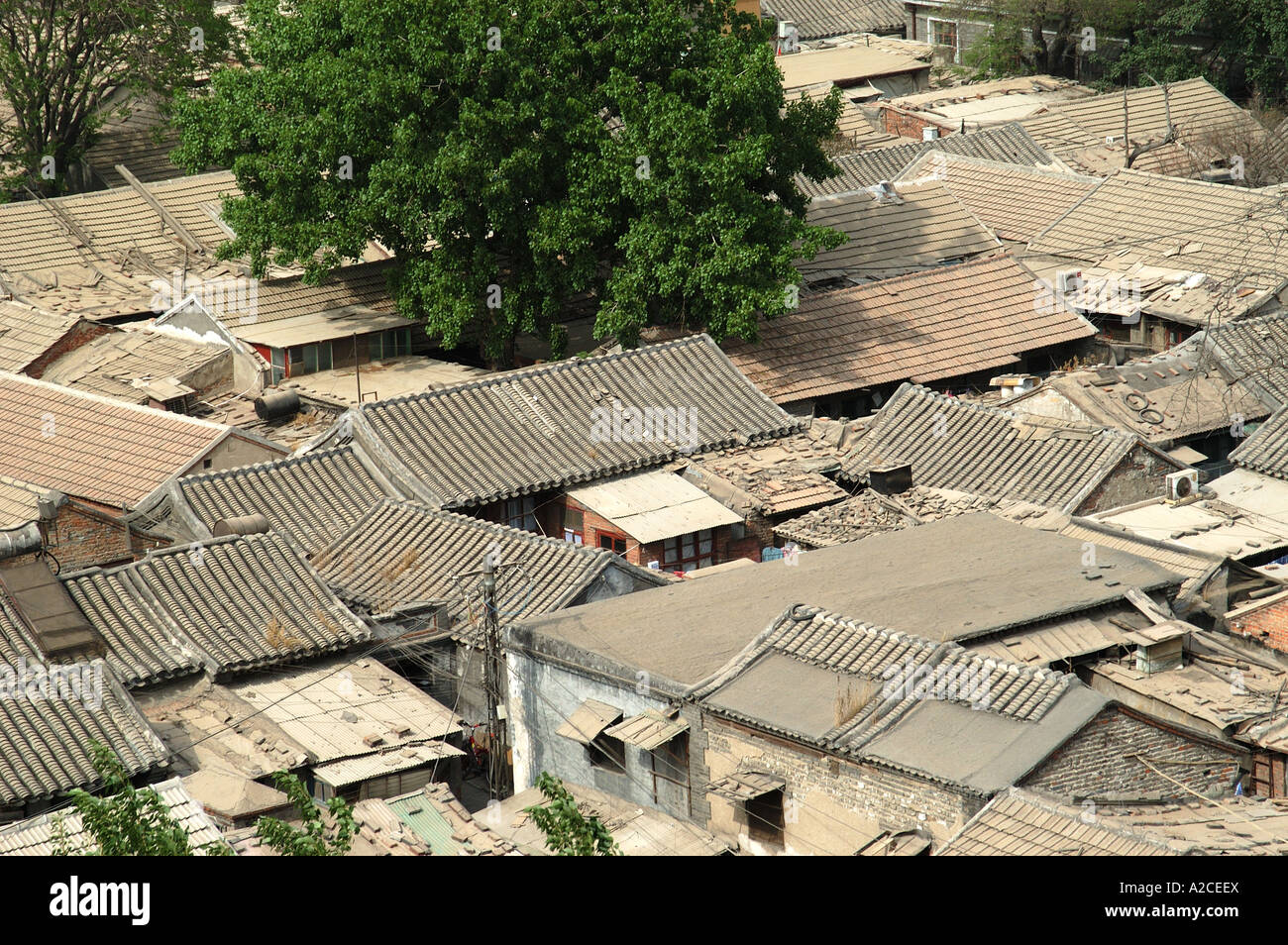 Hutong rooftops, Beijing China Stock Photo - Alamy