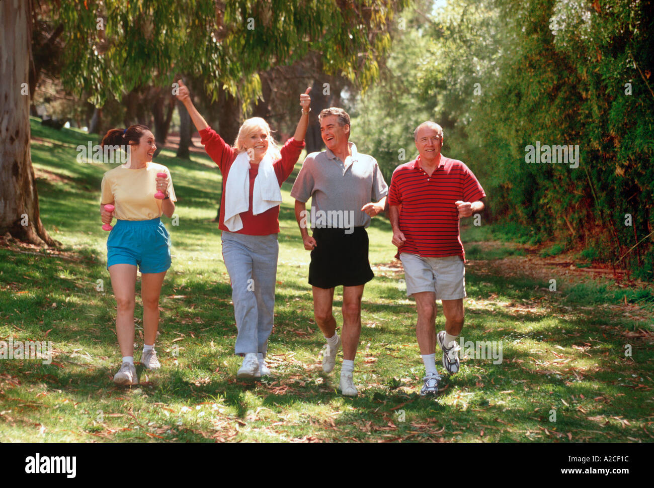 Mature woman power walk hi-res stock photography and images - Alamy