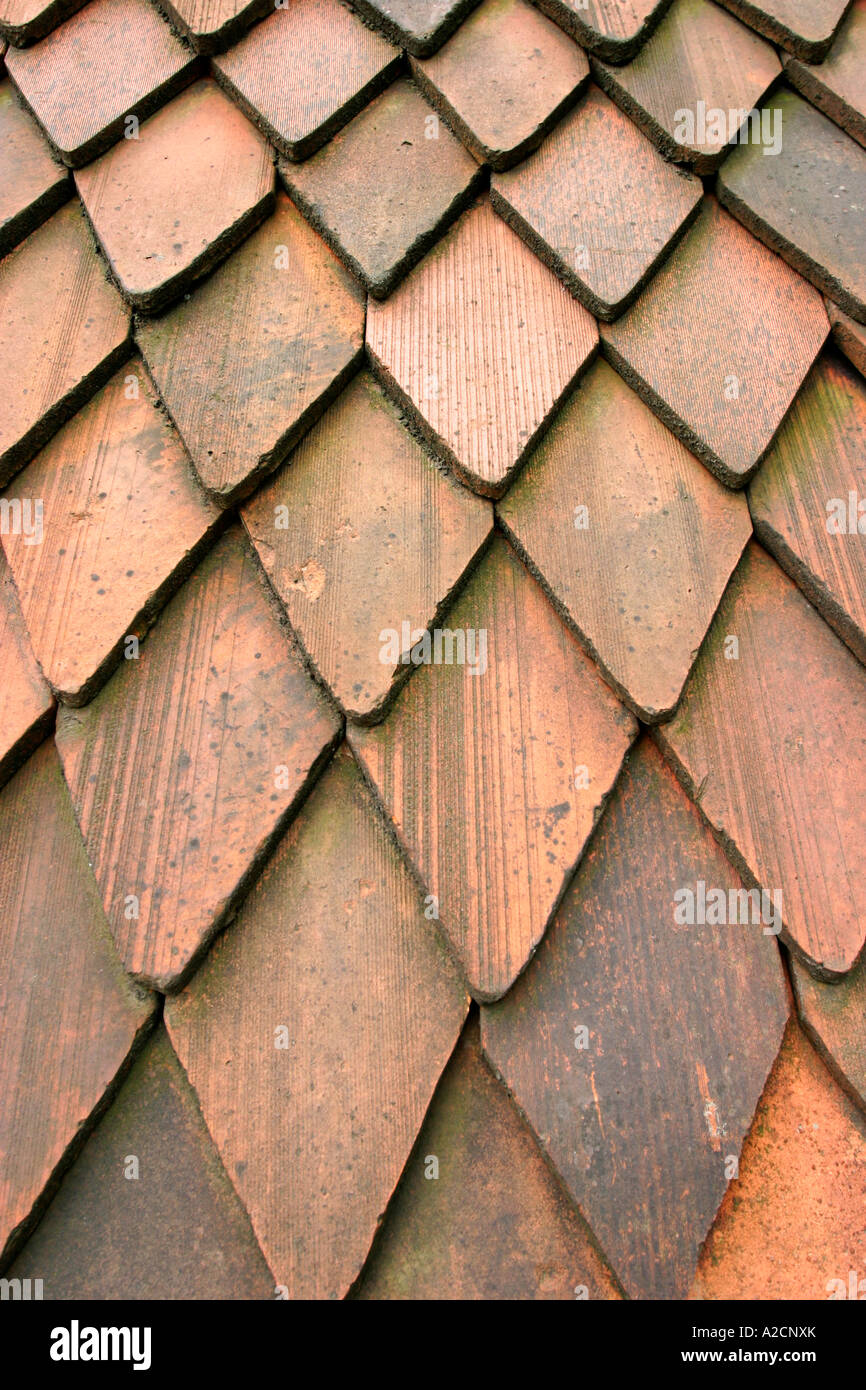 Diamond Shaped Terracotta Roof Tiles, Leipzig, Germany Stock Photo Alamy