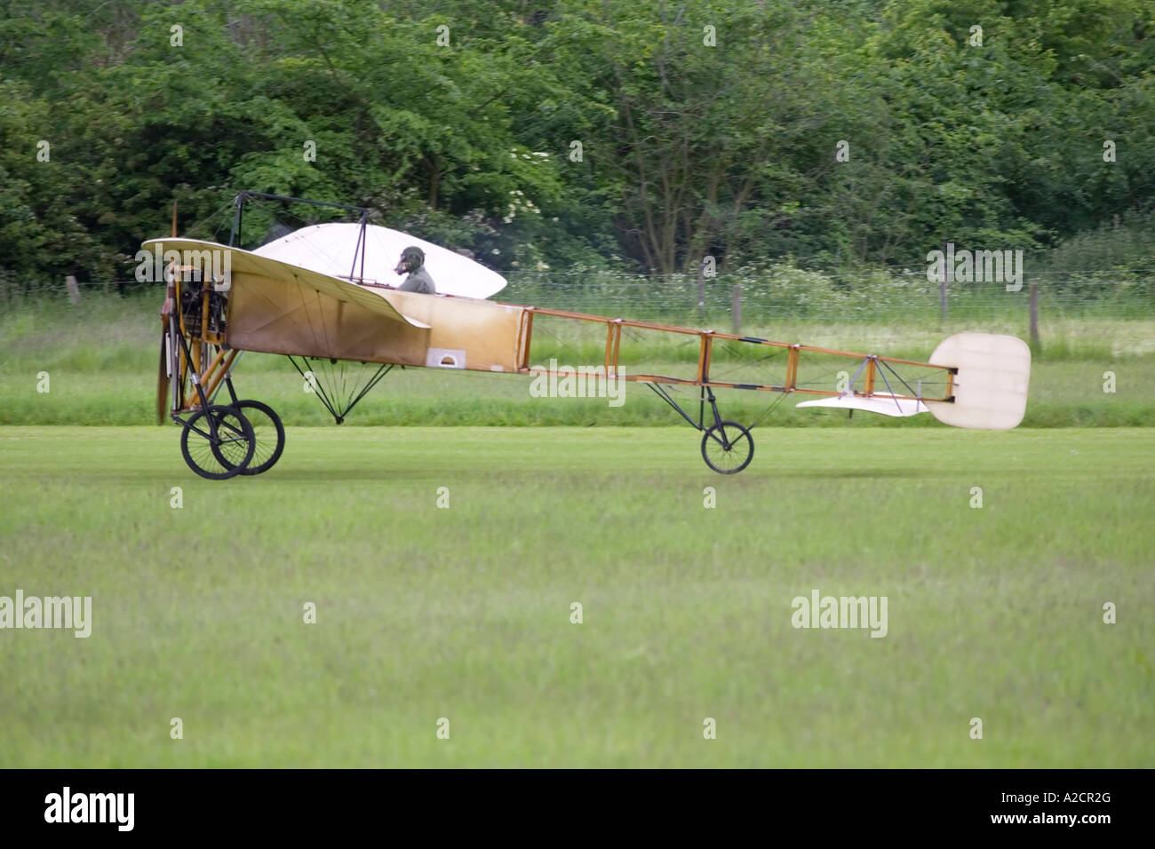 An old edwardian flying machine the 1909 Bleriot Type X1 monoplane