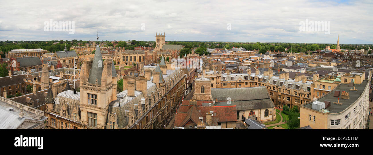 'Cambridge city centre' from Great St Mary's Stock Photo