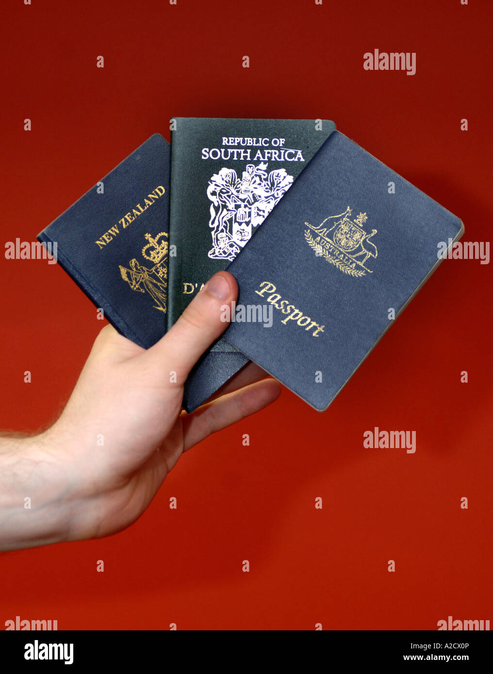 New Zealand passport, South African passport, Australian passport Stock  Photo - Alamy