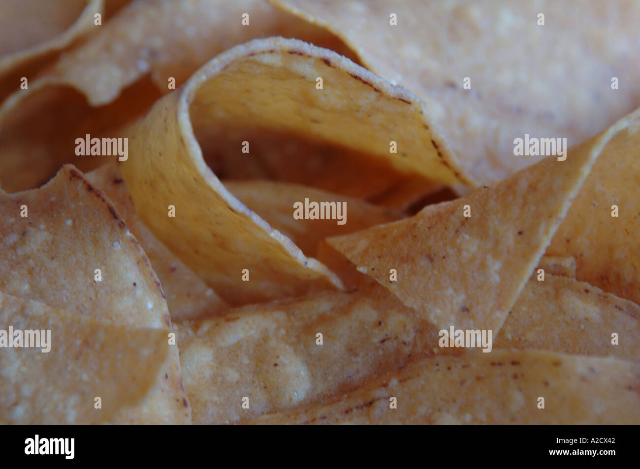 Corn chips at a Mexican restaurant are a frequent pre meal snack Stock