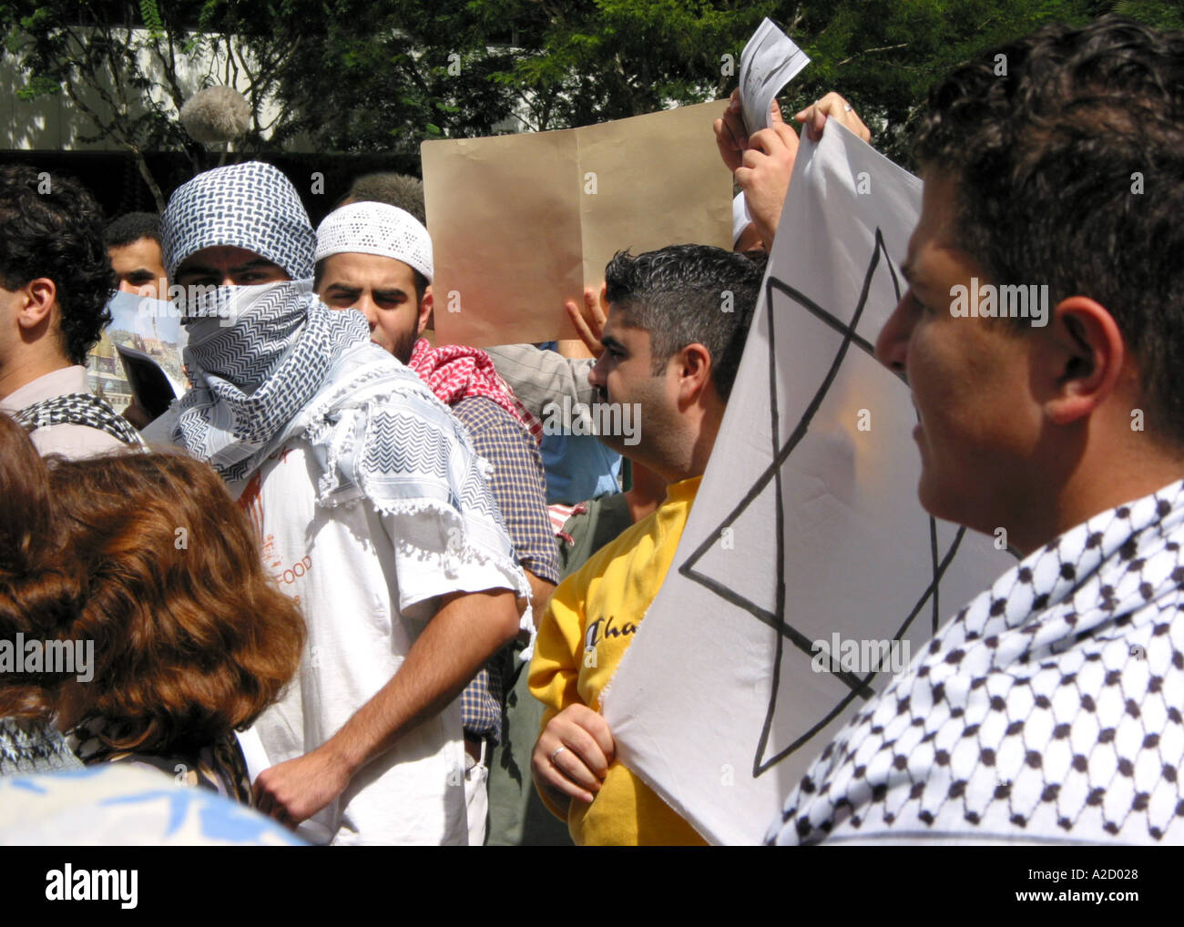 Palestinian protesters Stock Photo