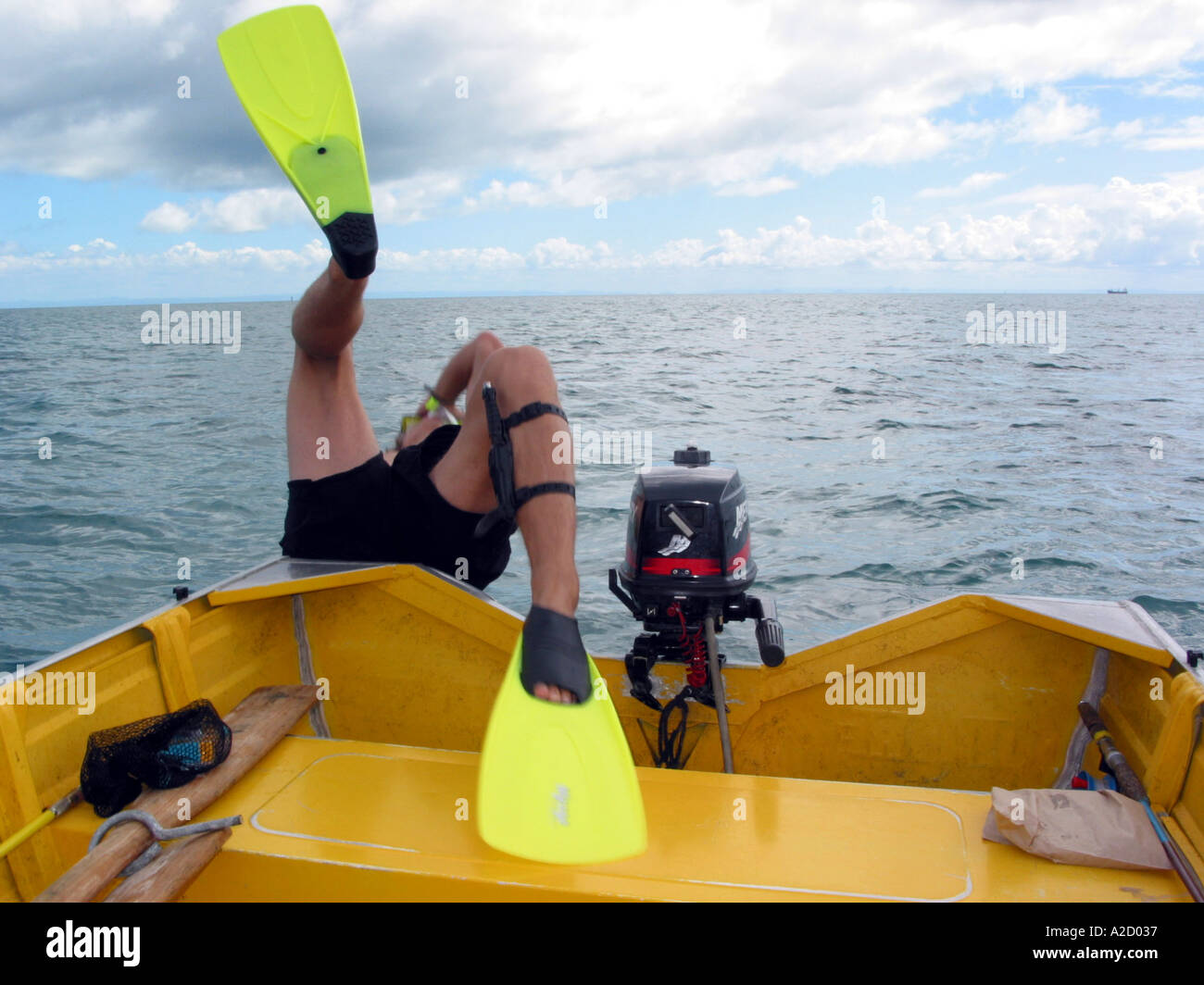 Snorkeling at the Tangaloma wrecks Stock Photo