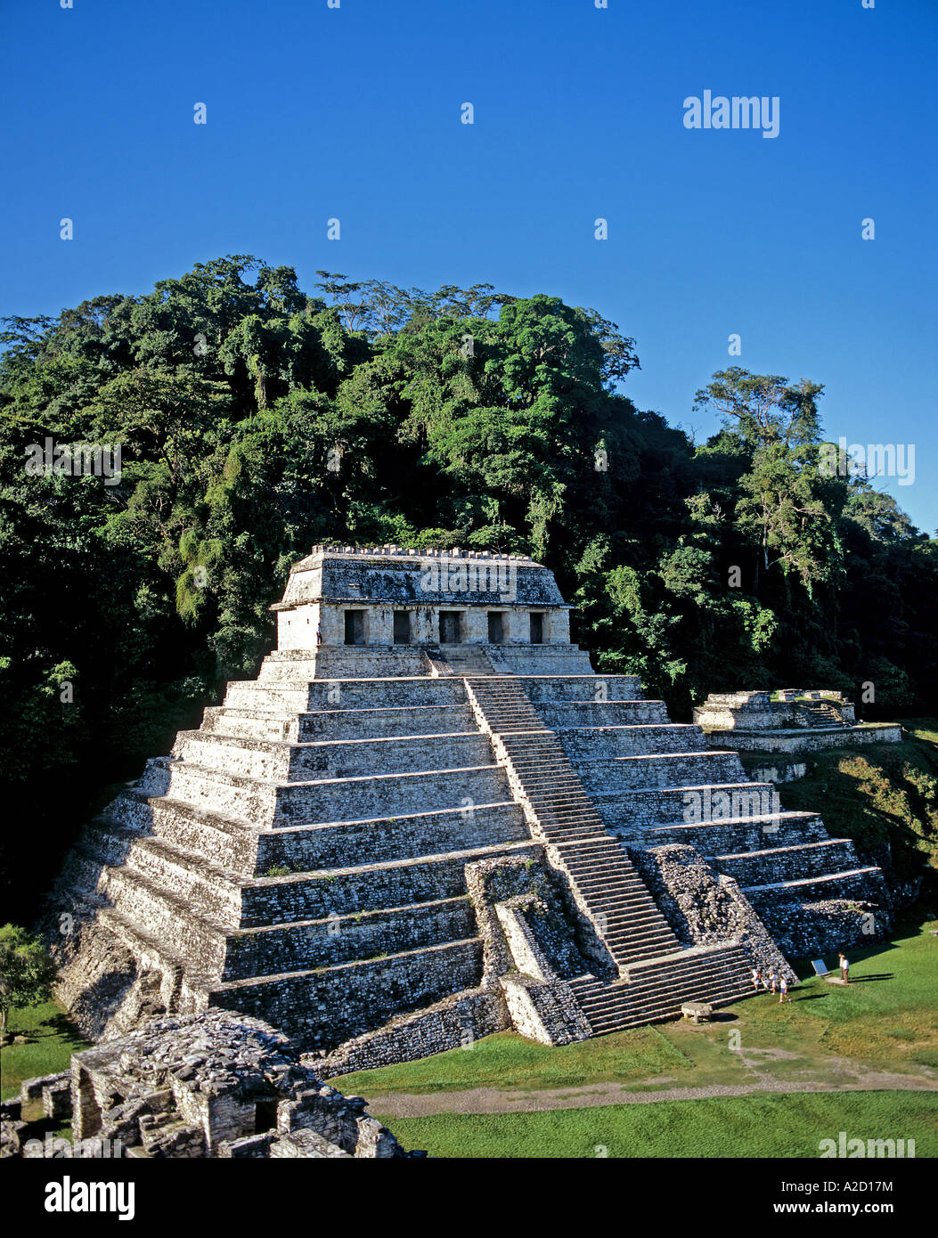 Temple of Inscriptions Palenque Mexico Stock Photo