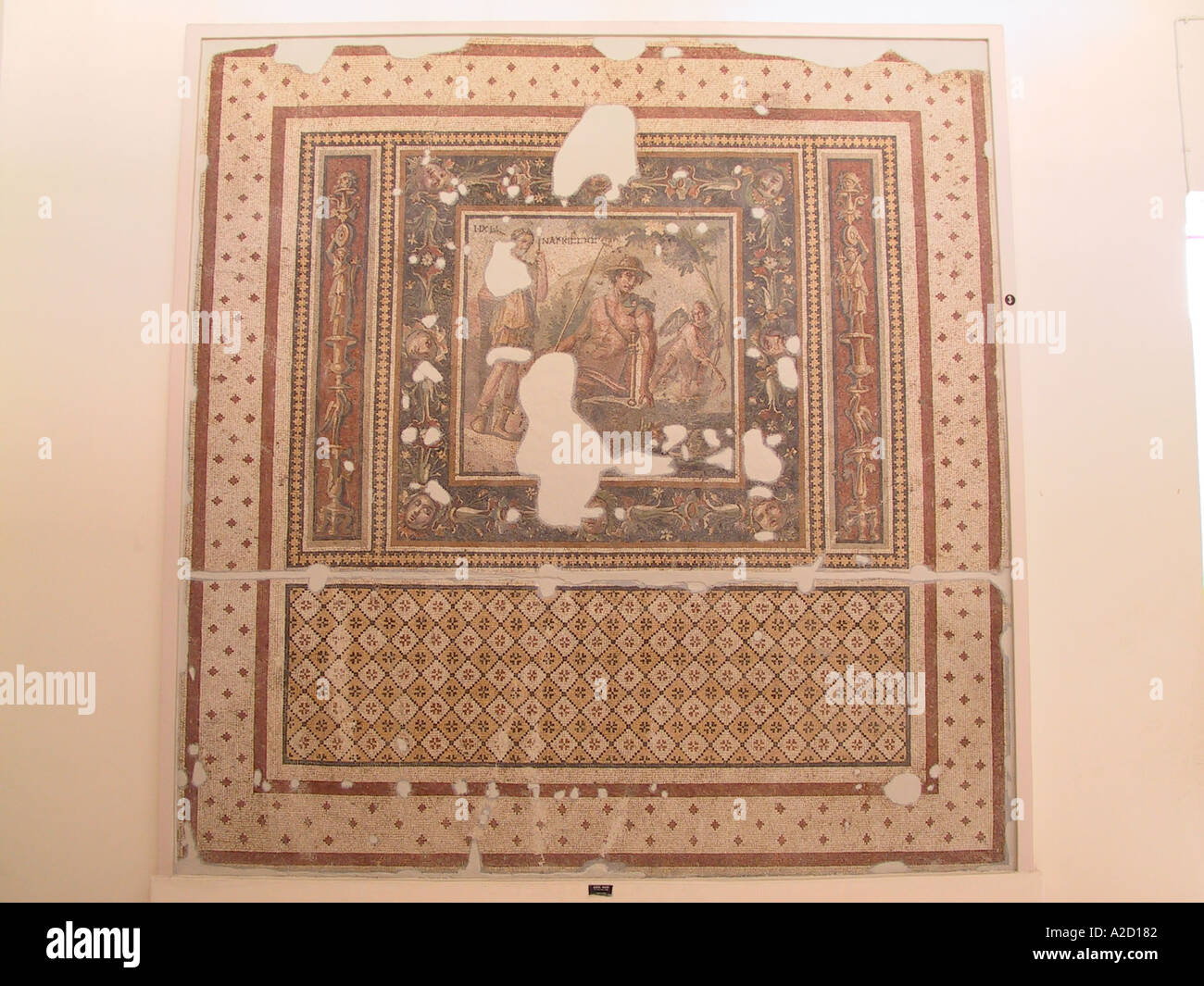 Mosaic of Narcissus and Echo from the house of the Buffet Supper in