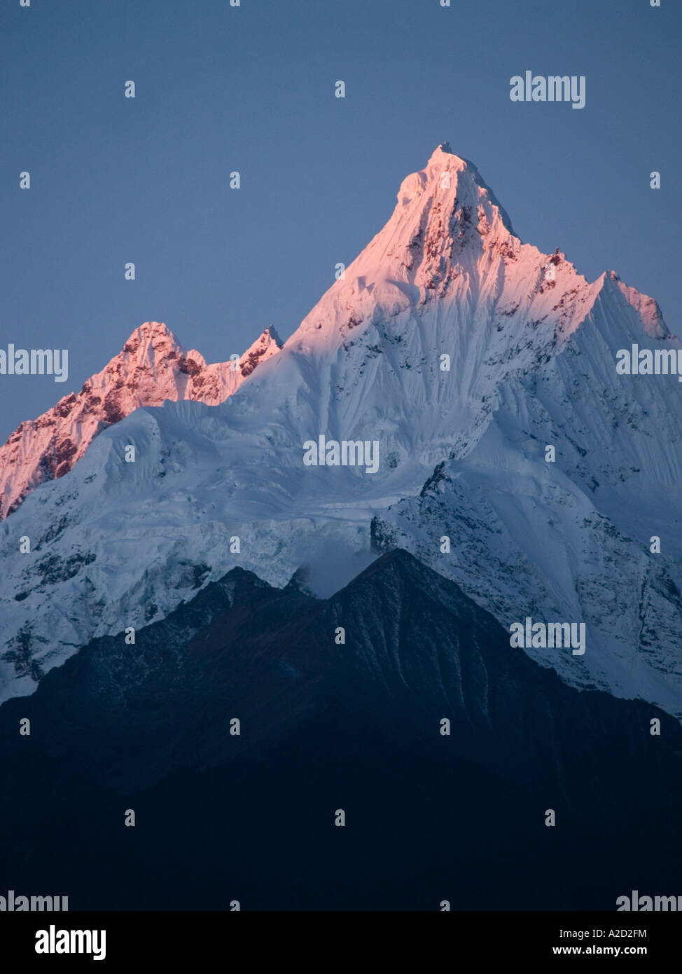 alpenglow Miacamu Peak Kawa Karpo Tibetan holy range Meili Snow