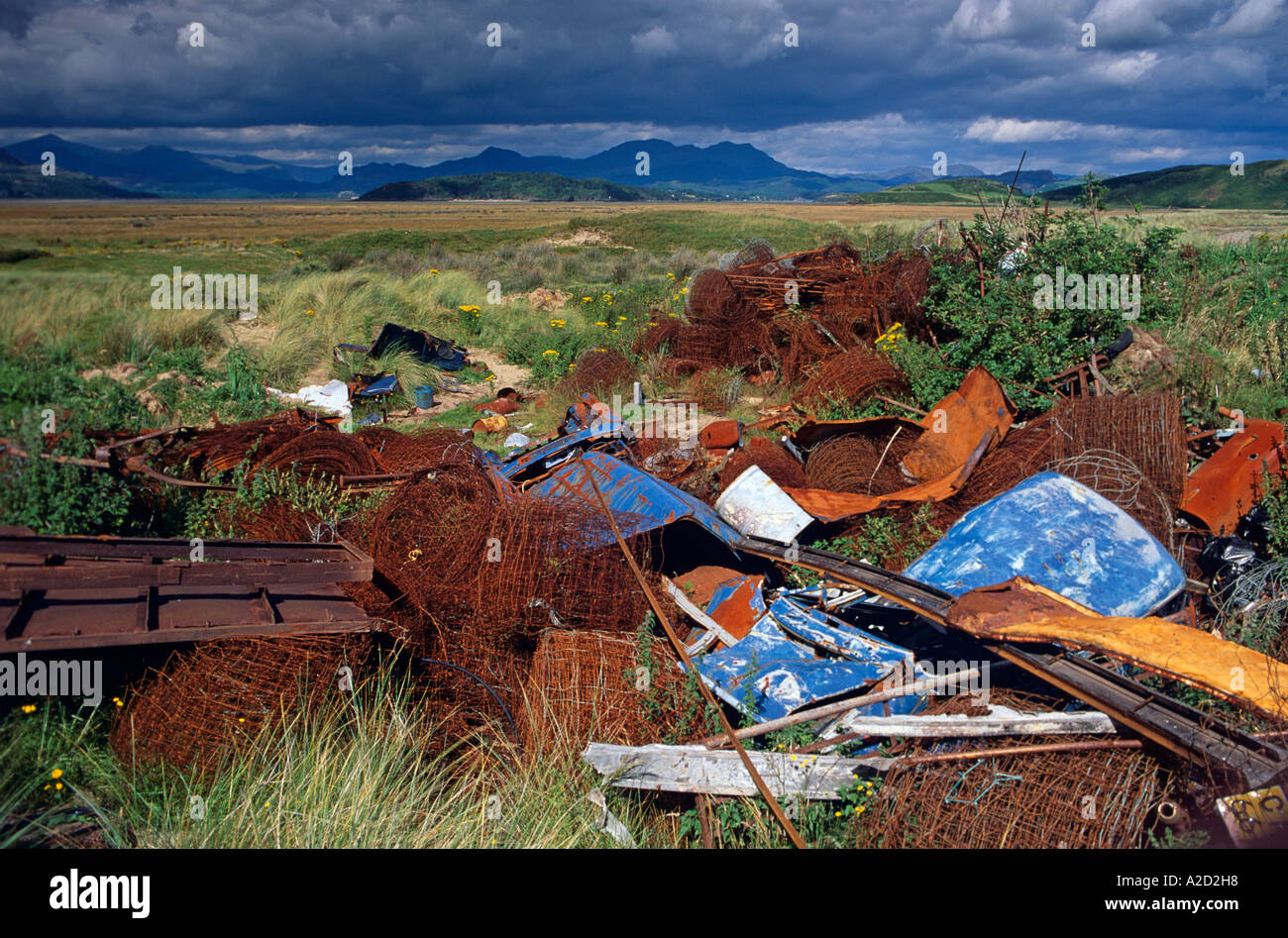 Farm Rubbish, Morfa Harlech, Gwynedd, Wales, UK Stock Photo Alamy