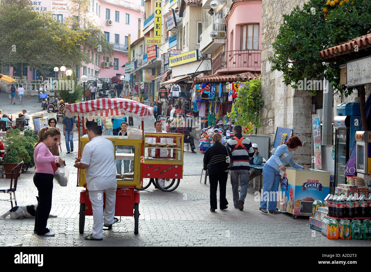 Marketplace bazaar shops in Kusadasi Turkey Stock Photo Alamy