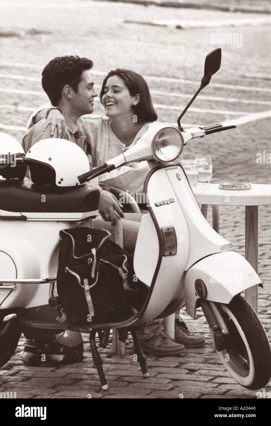 Vespa Couple Stock Photo Alamy vespa-couple-stock-photo-alamy