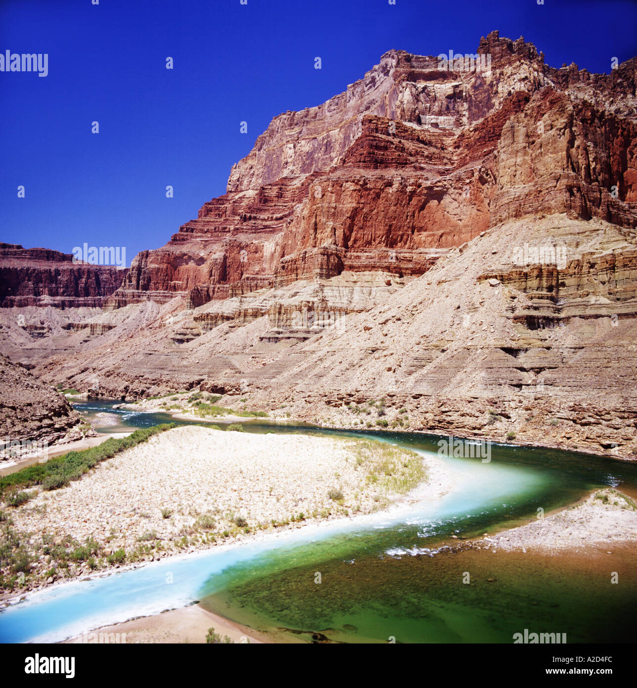 Confluence of the Little Colorado and the Colorado River Stock Photo ...
