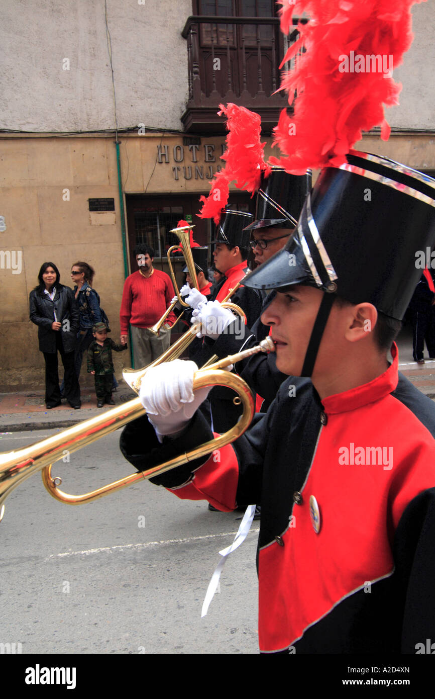 an high school marching band young student during a carnival parade