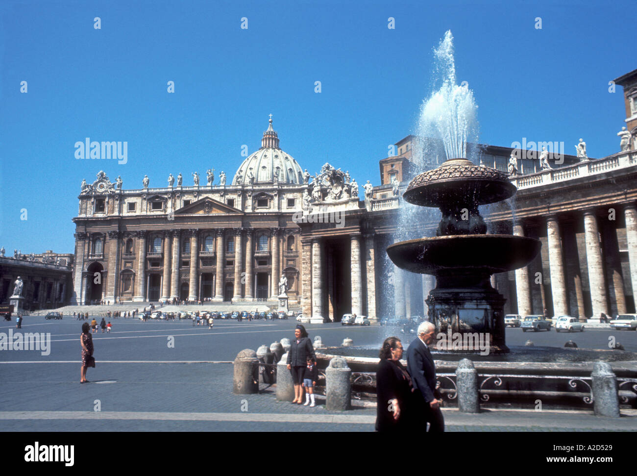 Vintage 1965 Italy Rome St Peter s Square  Stock Photo