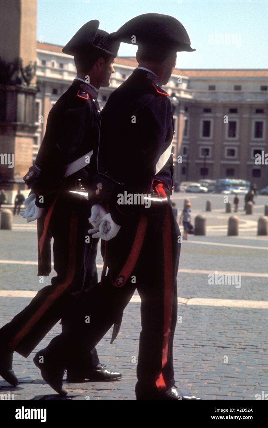 Vintage 1965 Italy Rome Carabineri in St Peter s Square  Stock Photo