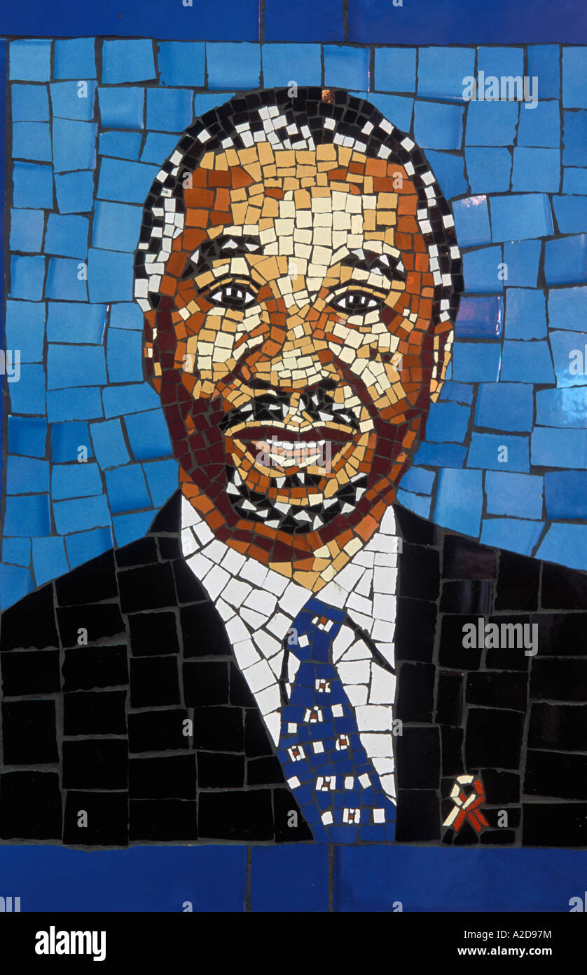 Mosaic of Thabo Mbeki Cape Town South Africa Stock Photo