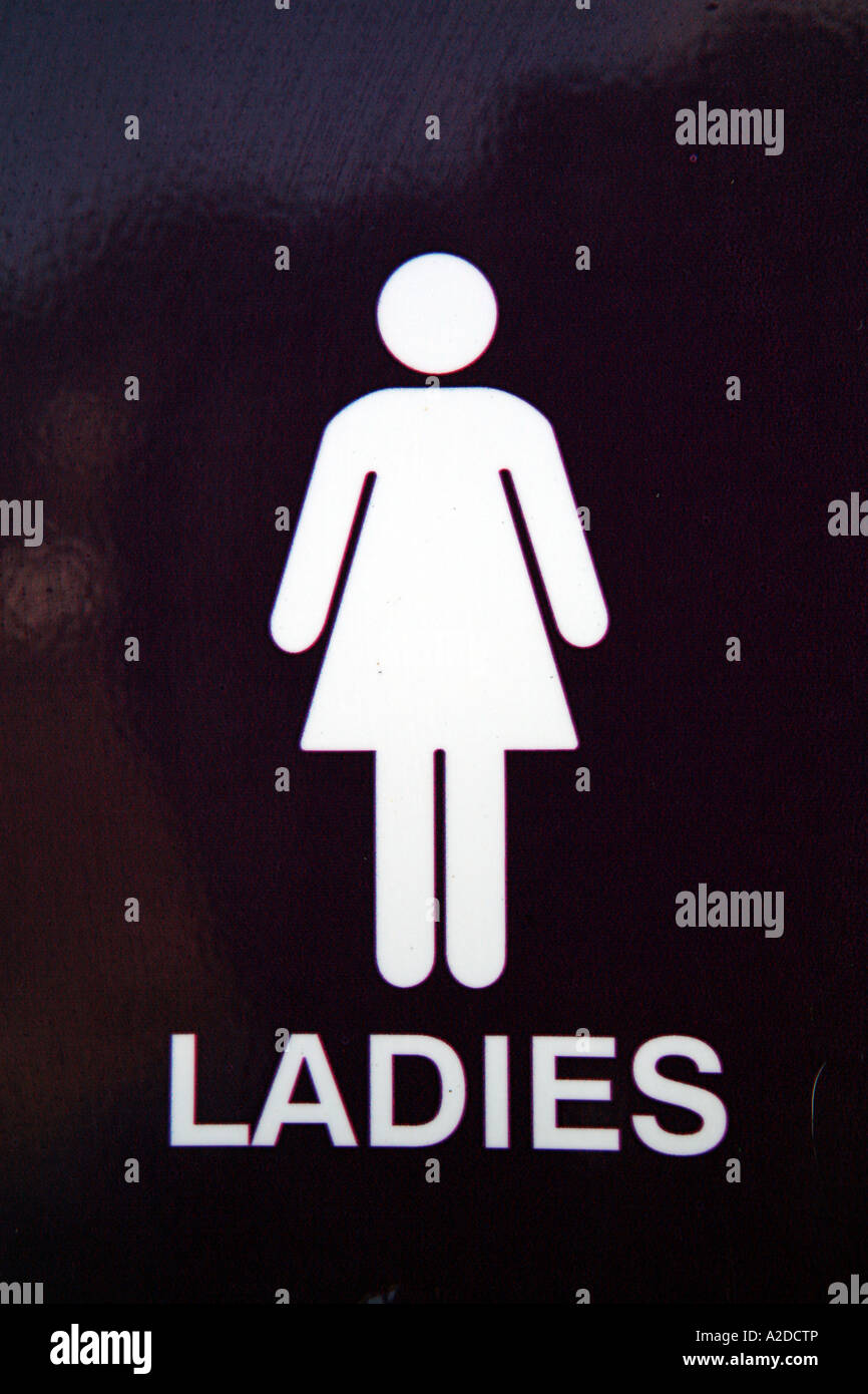 Ladies toilet sign Stock Photo - Alamy