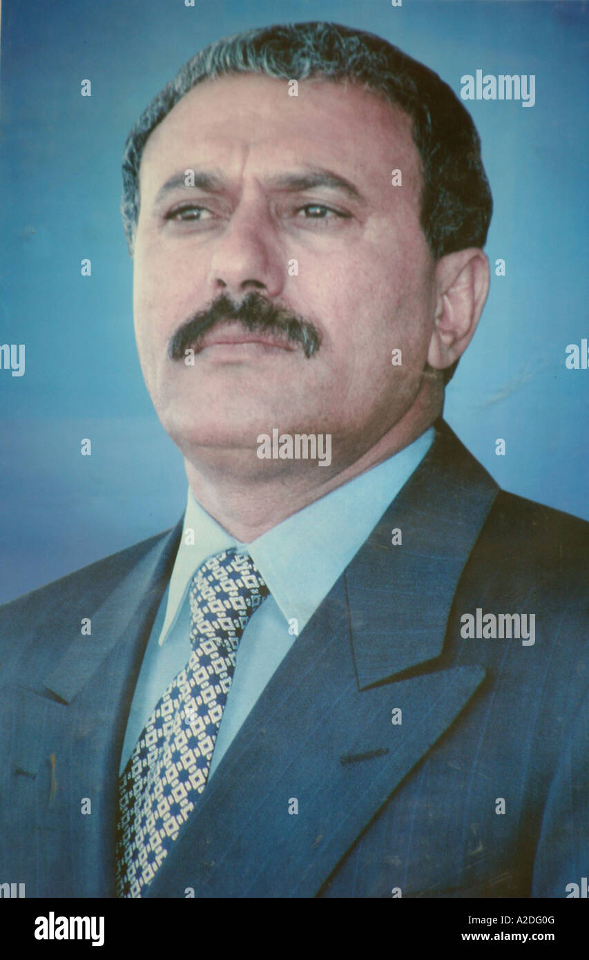 Ali Abdullah Saleh President Yemen Stock Photo