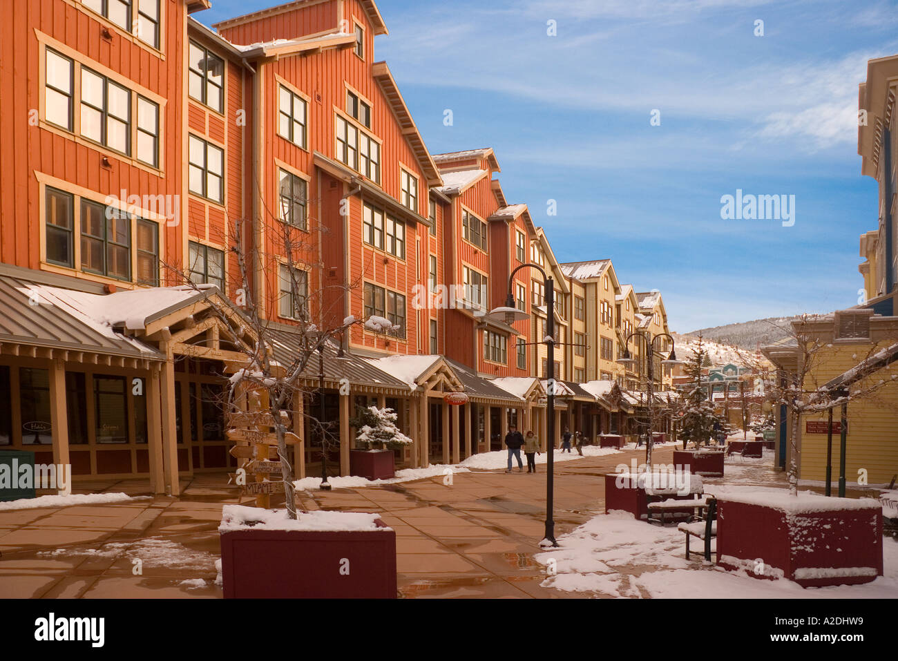 Historic Main Street area in Park City Utah Stock Photo