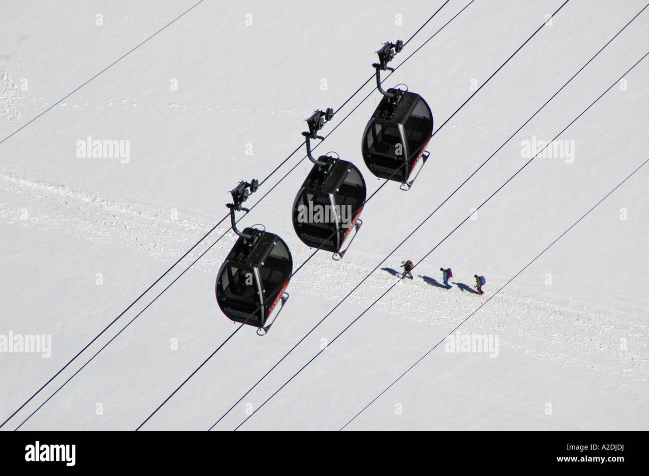 Cable Car to Aiguille du Midi from the Italian Side Stock Photo Alamy
