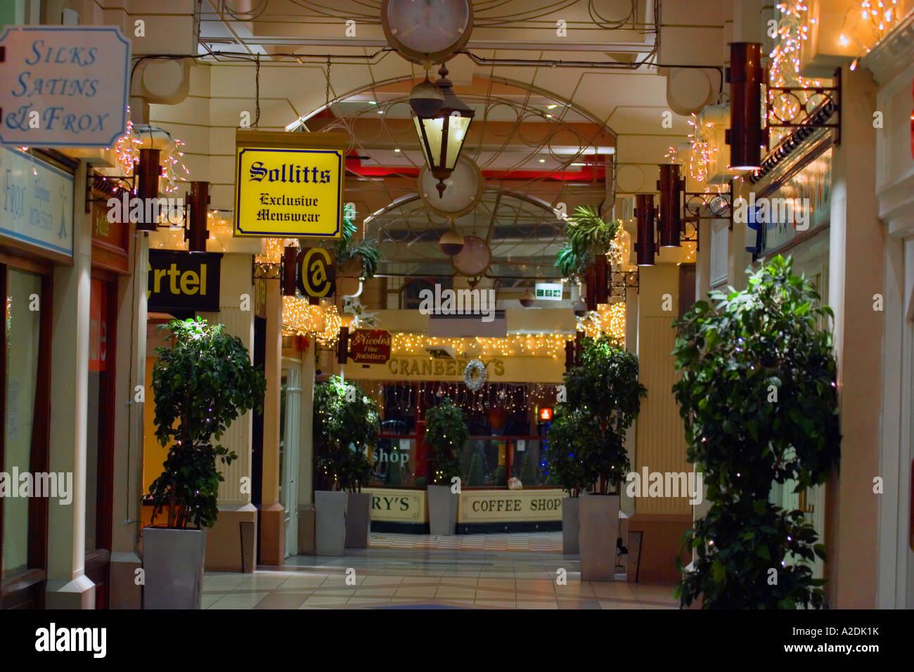 Marble arch retail mall shops to let in Southport, Merseyside, UK Stock