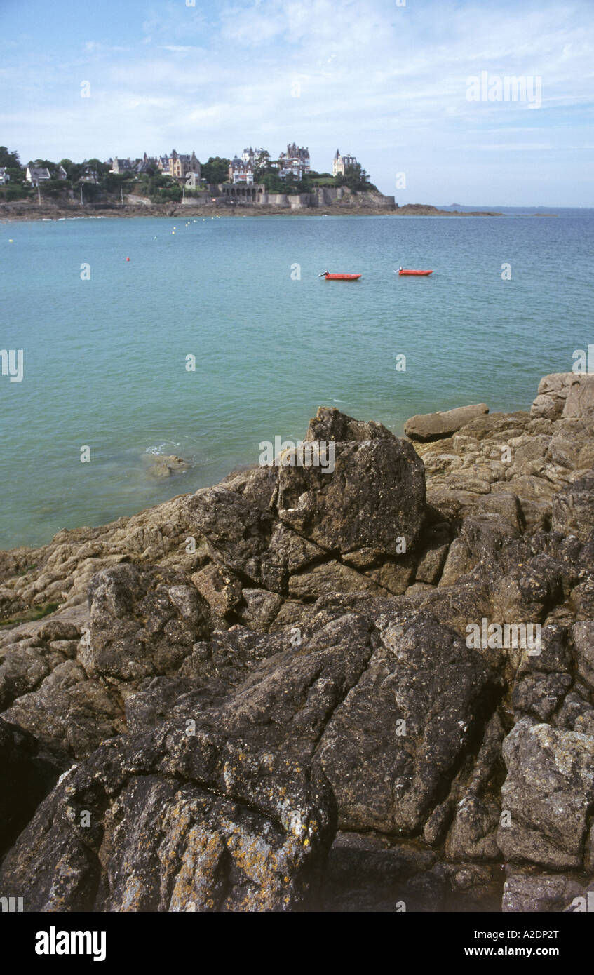 Rocky coastline of Dinard. Brittany France Stock Photo - Alamy