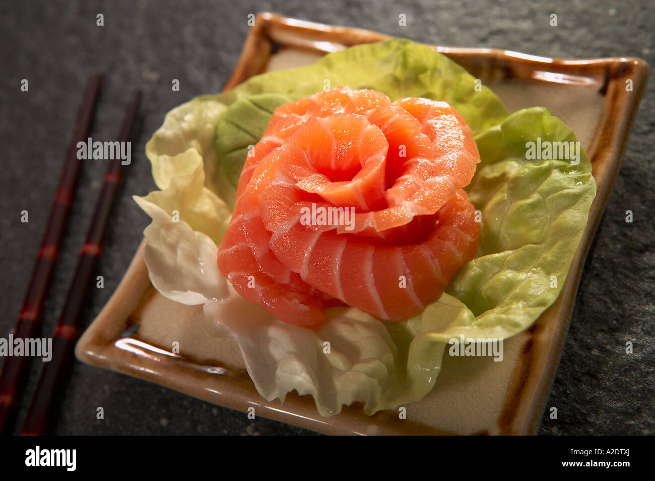 sashimi made of salmon Stock Photo - Alamy